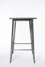 Load image into Gallery viewer, BTExpert Industrial Antique Distressed Rustic Steel Metal Dining Pub Square Table 23.5&quot;, Restaurant

