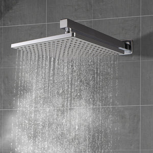10 Inch Rain Shower Head System Shower Combo Set Bathroom Wall Mount Mixer Shower Faucet Rough-In Valve and Shower Arm Included