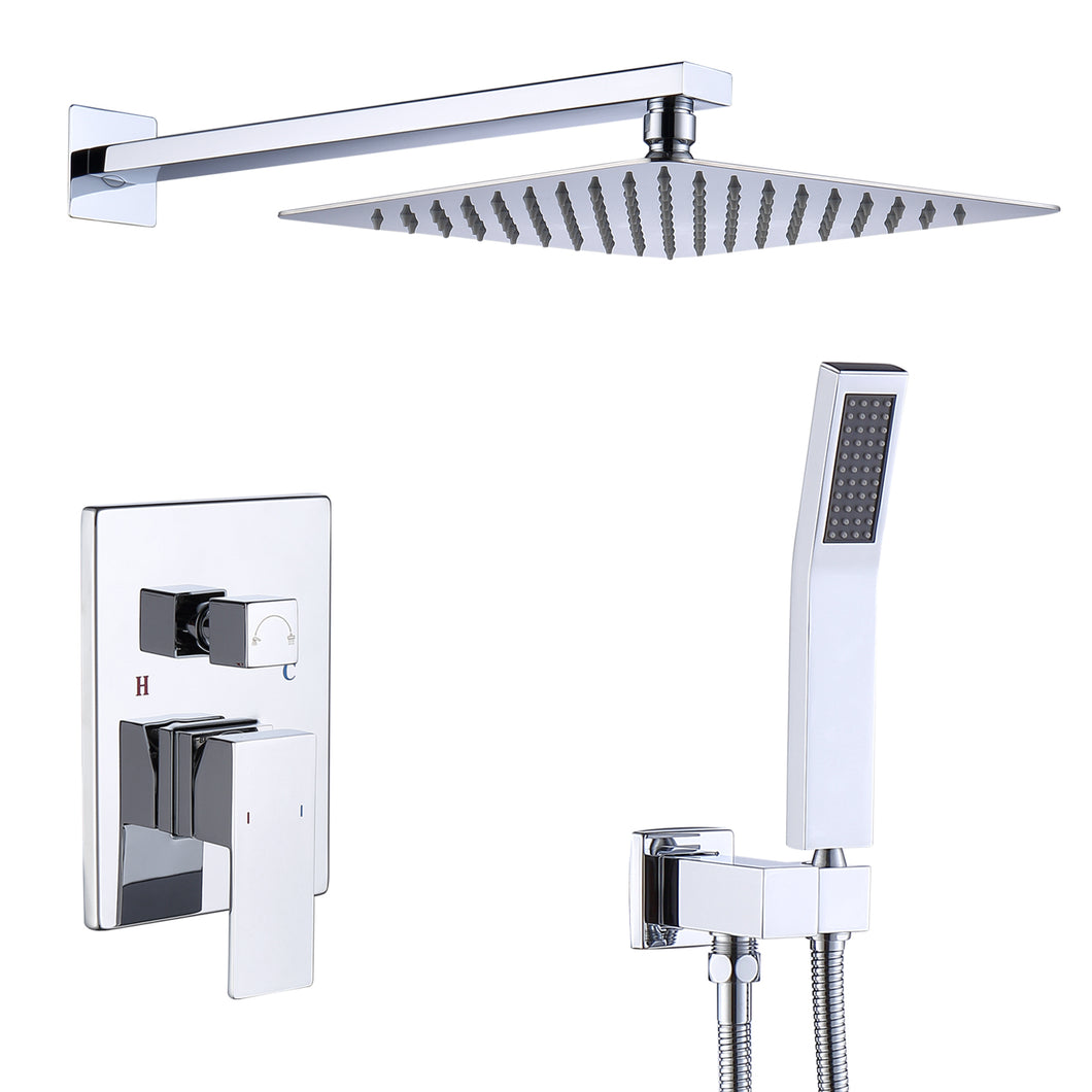 Shower System Shower Faucet Combo Set Wall Mounted with 10
