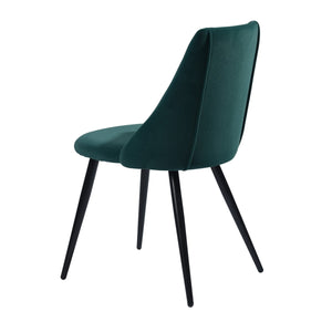 Velvet Upholstered Side Chair/Dinning Chair (Set of 2) - GREEN