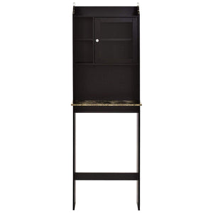 Modern Over The Toilet Space Saver Organization Wood Storage Cabinet for Home, Bathroom - Espresso