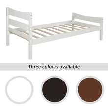 Load image into Gallery viewer, 【Not allowed to sell to Walmart】Twin Size Wood Platform Bed with Headboard and Wooden Slat Support (White)
