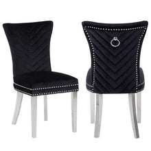 Load image into Gallery viewer, Eva chair with stainless steel legs Black
