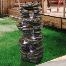 Load image into Gallery viewer, 40 Inch Cascading Waterfall With LED Lights Soothing Tranquility For Home Garden
