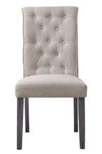 Load image into Gallery viewer, ACME Yabeina Side Chair (Set-2), Beige Linen &amp; Gray Finish 73267
