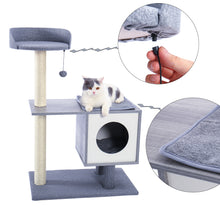 Load image into Gallery viewer, Modern Cat Tree Cat Tower Featuring with Sisal-Covered Scratching Posts, Spacious Condo and Large Perch for Small to Medium Cats
