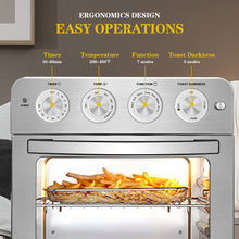 Load image into Gallery viewer, Geek Chef Air Fry Oven, Countertop Toaster Oven, 3-Rack Levels, 16 Preset Modes, Stainless Steel (23Qt 1700W)
