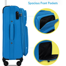 Load image into Gallery viewer, Softside Luggage Expandable 3 Piece Set Suitcase Upright Spinner Softshell Lightweight Luggage Travel Set
