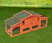 Load image into Gallery viewer, 71&#39; Large Wooden Rabbit Hutch Small Animal House with 2 Run Play Area

