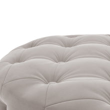 Load image into Gallery viewer, [New] 29.5&quot;Wide Classic Button Tufted Velvet Round Ottoman Living Room Footrest Without Storage
