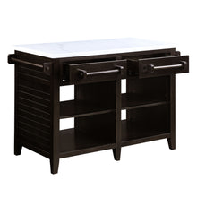 Load image into Gallery viewer, ACME Darwid Kitchen Island in Marble Top Top &amp; Espresso Finish AC00306
