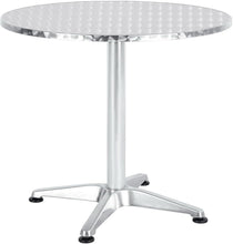 Load image into Gallery viewer, BTExpert Indoor Outdoor 27.5&quot; Round Restaurant Table Stainless Steel Silver Aluminum + 3 Brown Restaurant Rattan Stack Chairs Commercial Lightweight

