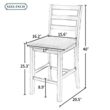 Load image into Gallery viewer, TREXM Set of 4 Wooden Counter Height Dining Chair with Padded Chairs, Gray
