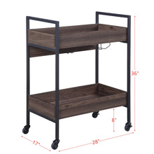 Load image into Gallery viewer, ACME Jerrick Serving Cart, Walnut &amp; Black Finish AC00326
