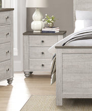 Load image into Gallery viewer, Transitional-Rustic Style Nightstand Drawers Two-Tone Finish Melamine Board Bedroom Furniture
