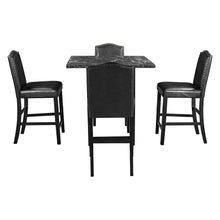 Load image into Gallery viewer, TOPMAX 5 Piece Dining Set with Matching Chairs and Bottom Shelf for Dining Room, Black Chair+Black Table
