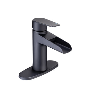 Waterfall Bathroom Faucet  Bathroom Faucet with Pop Up Drain Single Handle One Hole or Three Holes Vanity Faucet Farmhouse RV Bathroom Vessel Basin Faucet Deck Mount