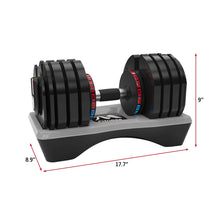 Load image into Gallery viewer, Adjustable Dumbbell - 80lb Single Dumbbell with Anti-Slip Handle, Fast Adjust Weight Exercise Fitness Dumbbell with Tray Suitable for Full Body Workout
