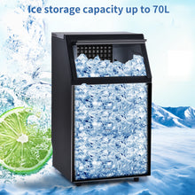 Load image into Gallery viewer, Freestanding Commercial Ice Maker Machine 66LBS/24H, Auto-Clean Built-in Automatic Water Inlet Clear Ice Cube Maker with Scoop, Ideal for Supermarkets Cafes Bakeries Bars Restaurants Home Office
