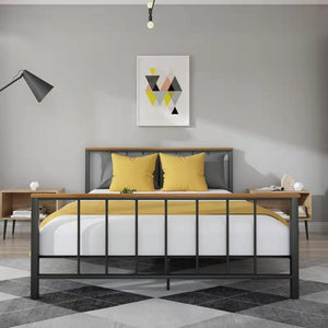 Metal Platform Bed frame with Headboard and Footboard,Sturdy Metal Frame,No Box Spring Needed(Queen/Full/Twin)