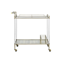 Load image into Gallery viewer, ACME Cirro Serving Cart in Antique Mirror &amp; Wire Brass AC00160
