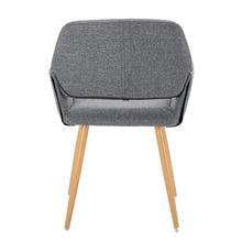 Load image into Gallery viewer, Hengming  Small Modern Living Dining Room Accent  Chairs Fabric Mid-Century Upholstered Side Seat Club Guest with Metal Legs  Legs (Gray)
