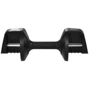 Adjustable Dumbbell with Anti-Slip Rubber Handle and Tray, Black