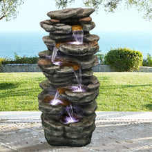Load image into Gallery viewer, 40 Inch Cascading Waterfall With LED Lights Soothing Tranquility For Home Garden
