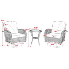Load image into Gallery viewer, 3pcs Outdoor Furniture Modern Wicker set
