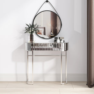 Strip mirror stainless steel frame dressing table