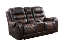 Load image into Gallery viewer, BTExpert Top Grain Leather Manual Recliner Loveseat
