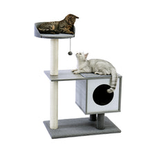 Load image into Gallery viewer, Modern Cat Tree Cat Tower Featuring with Sisal-Covered Scratching Posts, Spacious Condo and Large Perch for Small to Medium Cats
