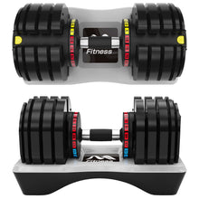 Load image into Gallery viewer, Adjustable Dumbbell - 80lb x2 Dumbbell Set of 2 with Anti-Slip Handle, Fast Adjust Weight Exercise Fitness Dumbbell with Tray Suitable for Full Body Workout
