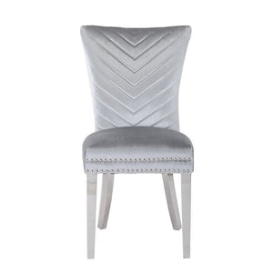 Eva chair with stainless steel legs Silver