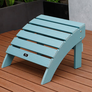 TALE Adirondack Ottoman Footstool All-Weather and Fade-Resistant Plastic Wood for Lawn Outdoor Patio Deck Garden Porch Lawn Furniture Blue