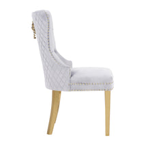 Load image into Gallery viewer, Simba Chair with Gold Legs Light Gray
