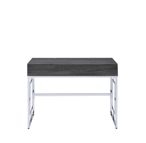 ACME Saffron Vanity Desk in Black Oak & Chrome 90317