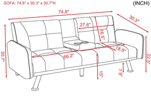 SLEEPER SOFA DARK GREY