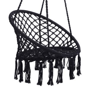 Hammock Chair with Stand - Indoor or Outdoor Use - Durable 300 Pound Capacity,Black And Black