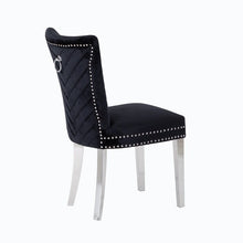 Load image into Gallery viewer, Eva chair with stainless steel legs Black
