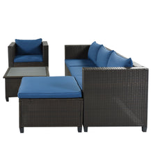 Load image into Gallery viewer, U_STYLE Outdoor, Patio Furniture Sets, 5 Piece Conversation Set Wicker Rattan Sectional Sofa with Seat Cushions
