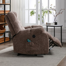Load image into Gallery viewer, Electric lift recliner with heat therapy and massage, suitable for the elderly, heavy recliner, with modern padded arms and back, taupe
