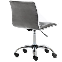 Load image into Gallery viewer, BTEXPERT Swivel Mid Back Armless Ribbed Task Leather Chair, Gray upholstery and Chrome
