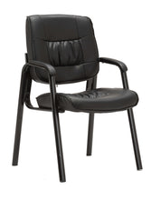Load image into Gallery viewer, BTEXPERT Leather Chair Reception Side Conference Waiting Room Guest Chair Black
