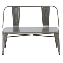 Load image into Gallery viewer, BTEXPERT AM5061DM Industrial Dining Chair Bench Full Back Seat, Distressed Metal, 5061DM
