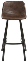 Load image into Gallery viewer, BTEXPERT 5073-2 30&quot; Faux Leather upholstered Crocodile Skin Metal Barstool (Set of 2 Stool), Height, Brown
