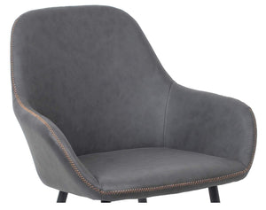 BTEXPERT Bucket Upholstered Dark Gray Accent Chair Set or 2