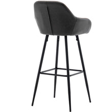 Load image into Gallery viewer, BTExpert Counter Height Barstools 29 inch Bucket Upholstered Dark Gray Accent Dining Bar Chair
