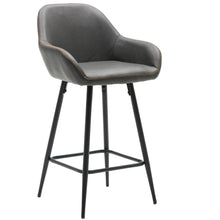 Load image into Gallery viewer, BTExpert Counter Height Barstools 25 inch Bucket Upholstered Dark Gray Accent Dining Bar Chair
