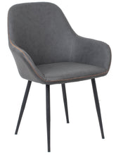 Load image into Gallery viewer, BTEXPERT Bucket Upholstered Dark Gray Accent Chair Set or 2
